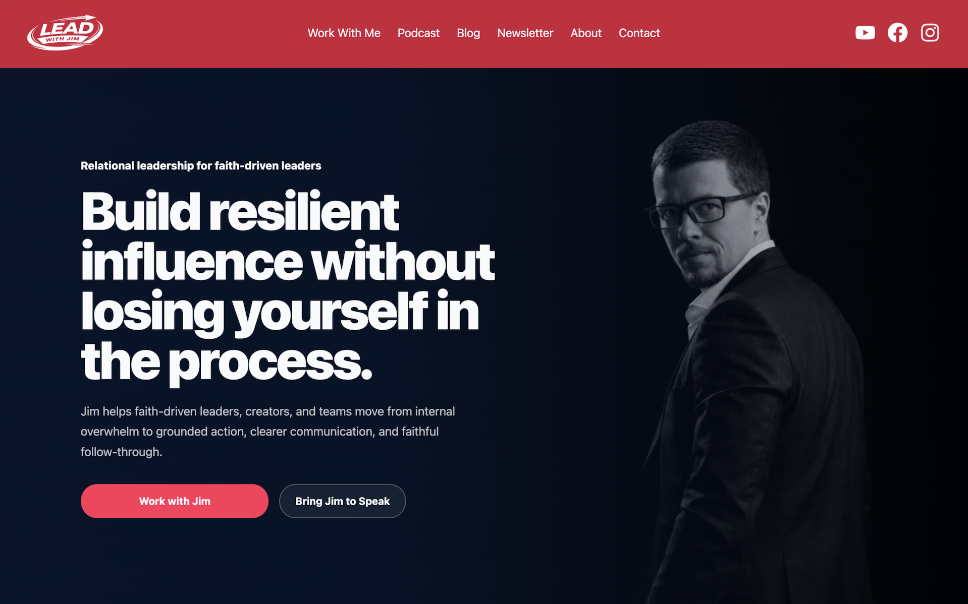 Lead With Jim homepage